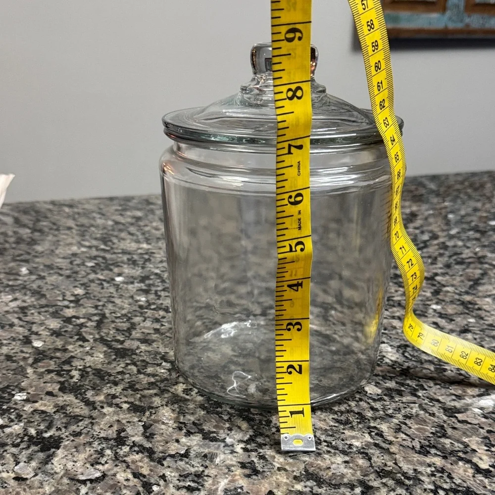 Clear Glass Storage Jar with Lid